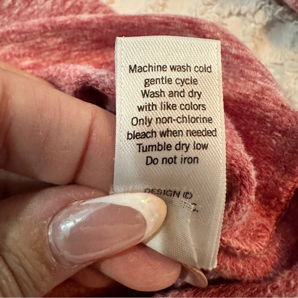 Athleta Cozy Cowl Neck Pullover Top Heathered Pink Thumbholes Size L - Picture 12 of 16